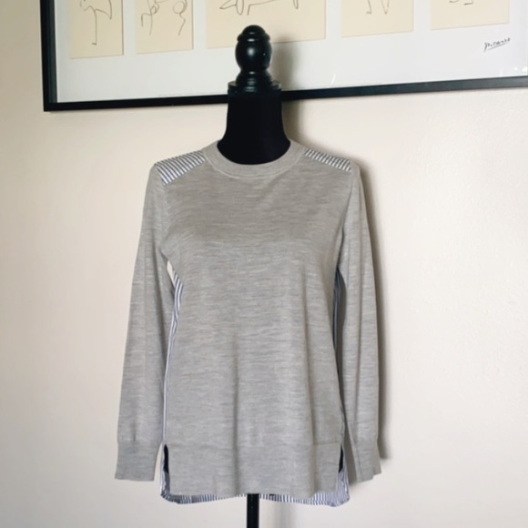 J. Crew Mixed Media Striped Merino wool sweater - Picture 5 of 9